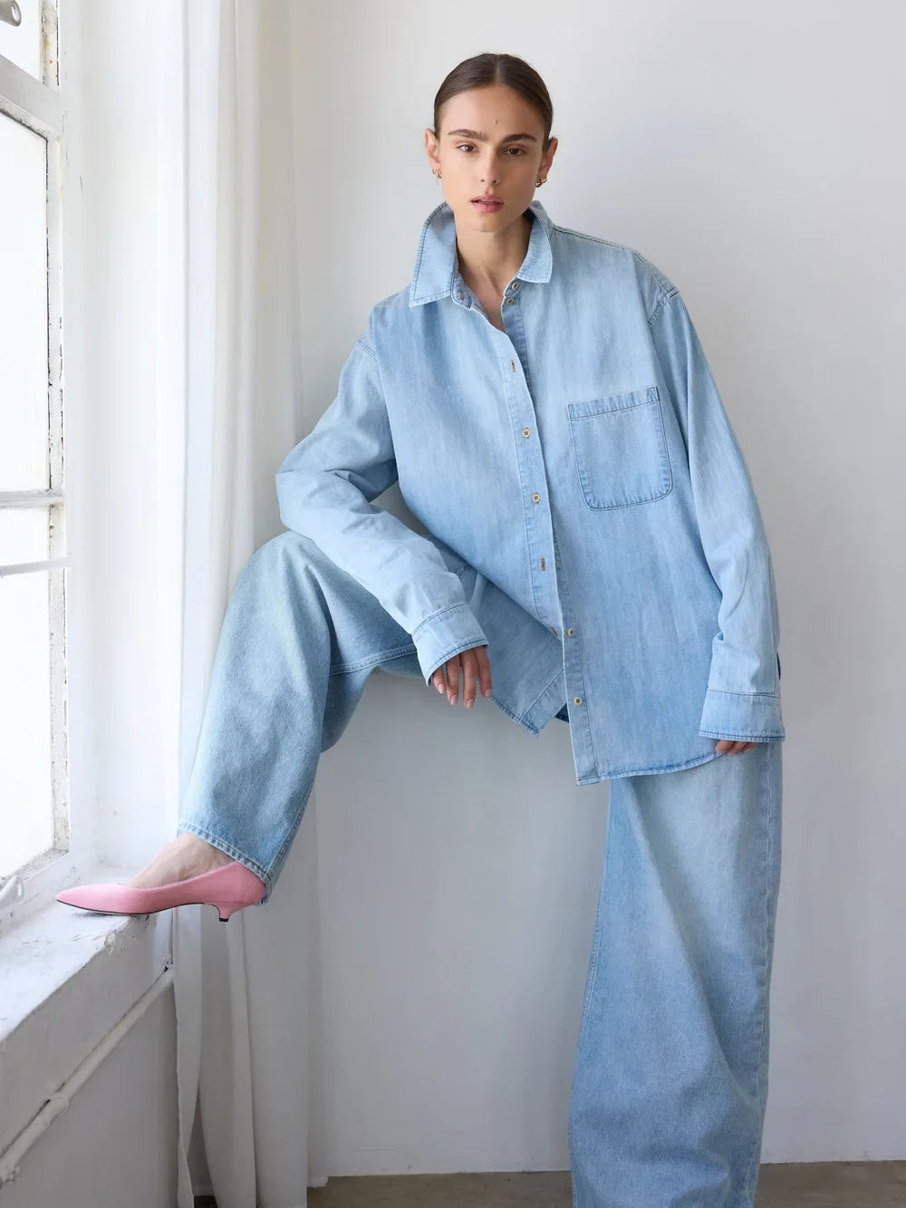 The Essential Shirt in Ice Indigo by Jamie Haller