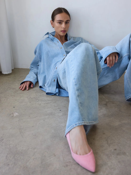 The Essential Shirt in Ice Indigo by Jamie Haller