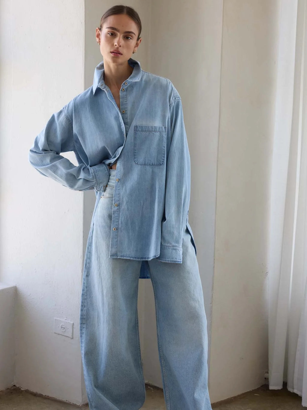 The Essential Shirt in Ice Indigo by Jamie Haller