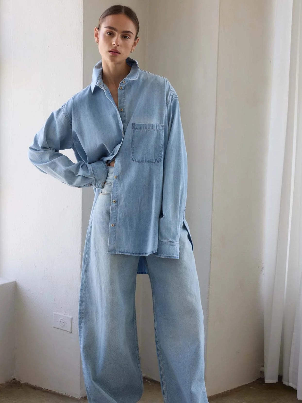 The Essential Shirt in Ice Indigo by Jamie Haller