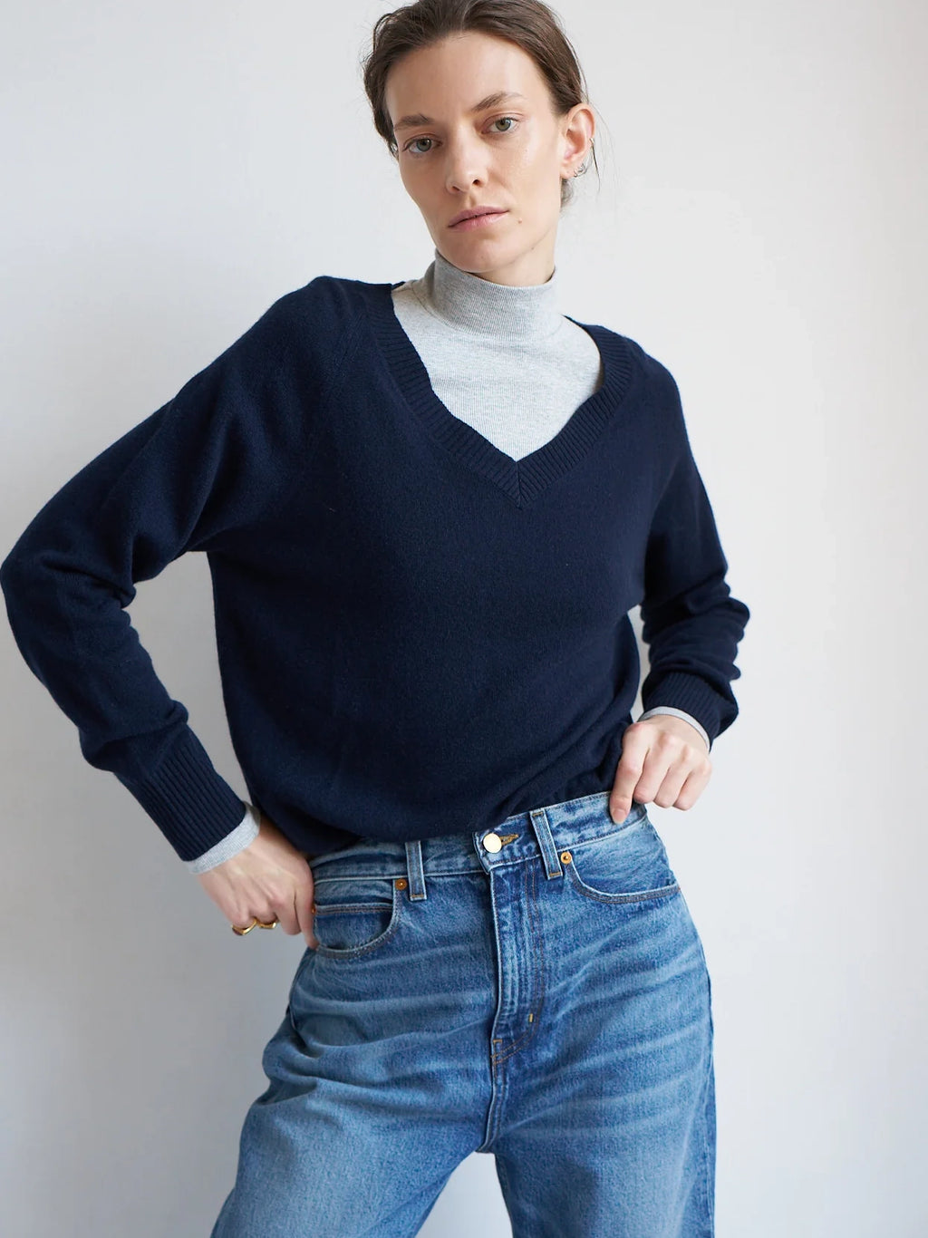 The Fan Jean in Borrego Indigo by Jamie Haller