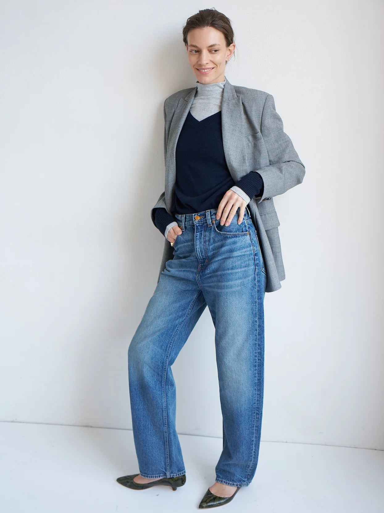 The Fan Jean in Borrego Indigo by Jamie Haller