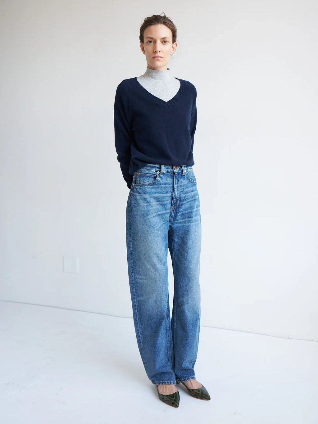 The Fan Jean in Borrego Indigo by Jamie Haller