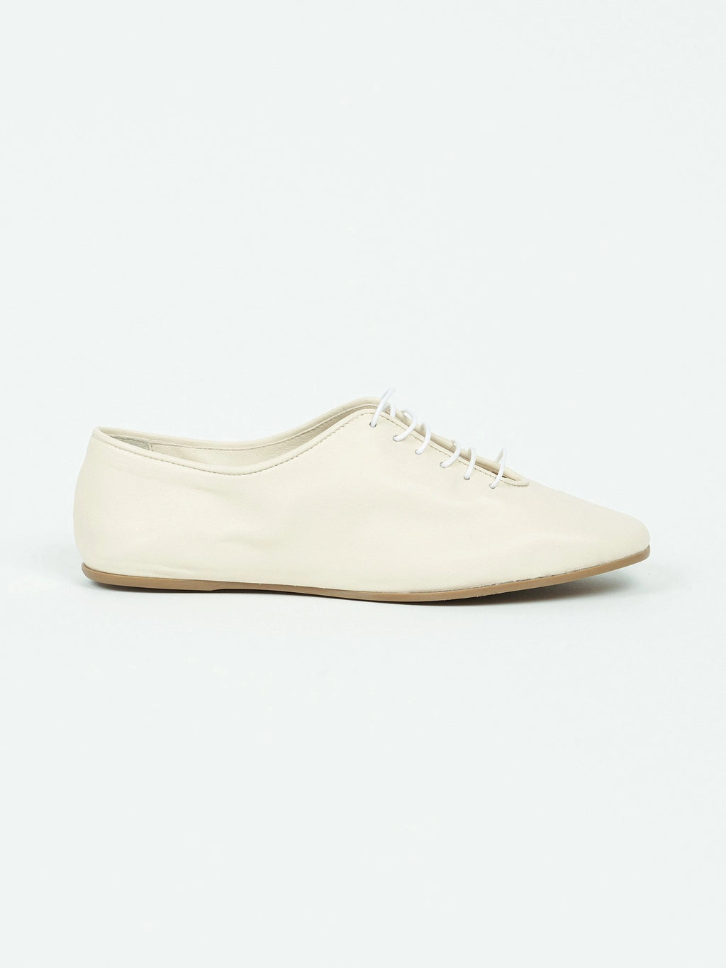 White leather shoe on a white background