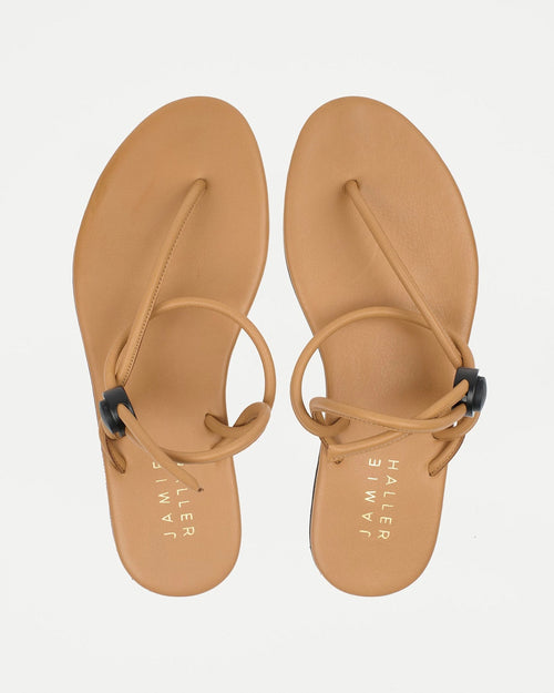 Jamie Haller String Theory sandal in Camel.