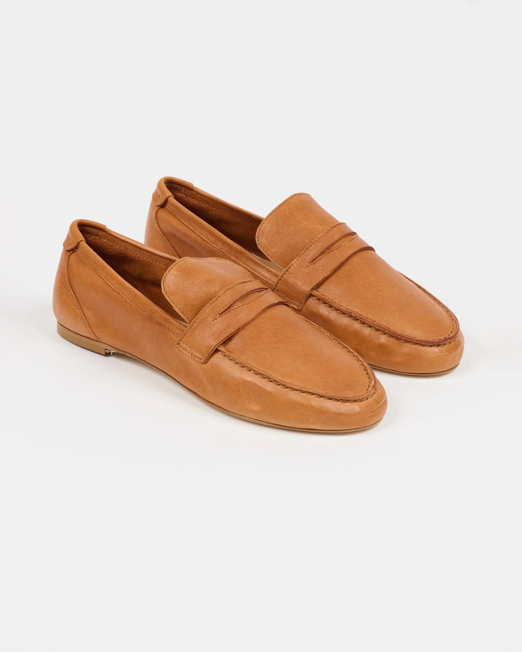 Jamie Haller Unlined Penny Loafer in Cuoio