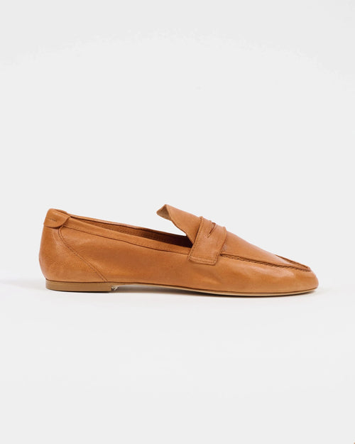 Jamie Haller Unlined Penny Loafer in Cuoio