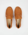 Jamie Haller Unlined Penny Loafer in Cuoio crafted from vegetable-tanned Italian sheep leather.