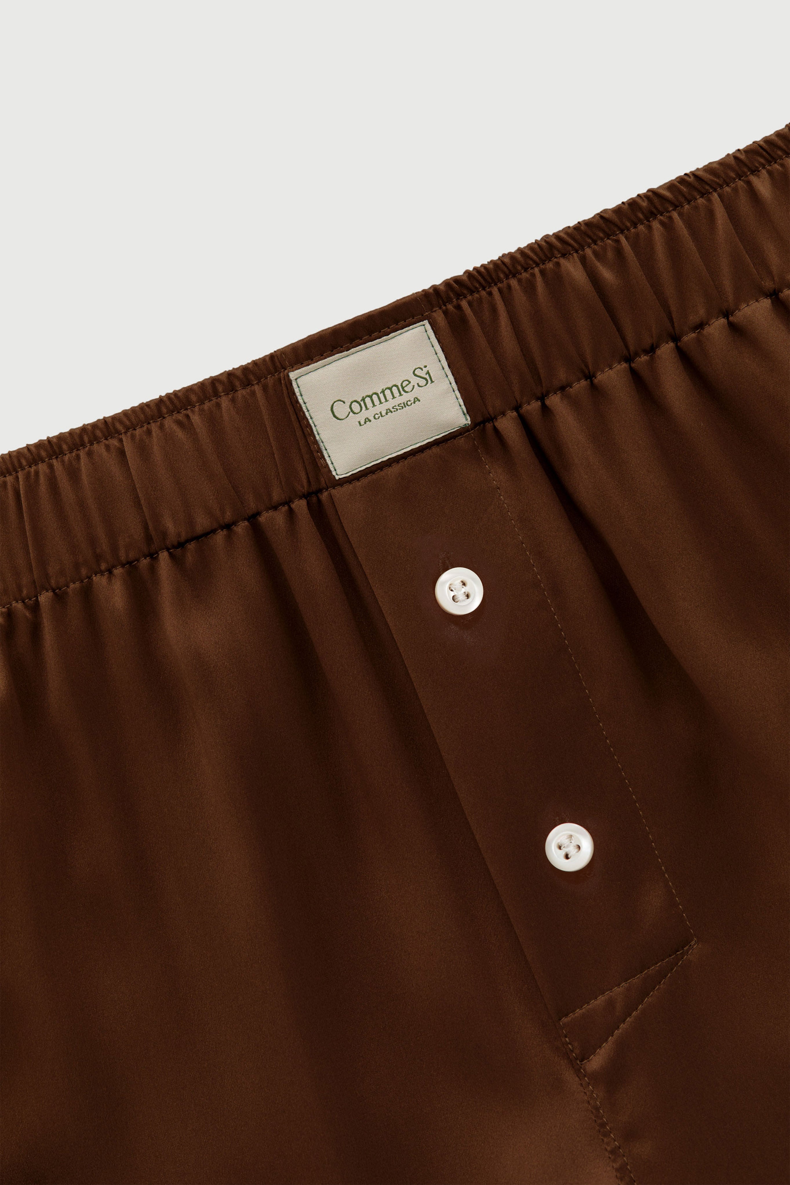 La Boxer Classica Silk in Espresso by Comme Si