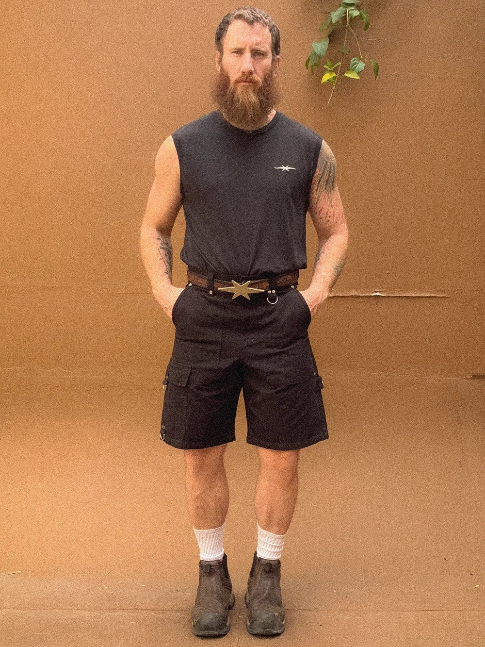 Hard Work Shorts in Black by PHIPPS