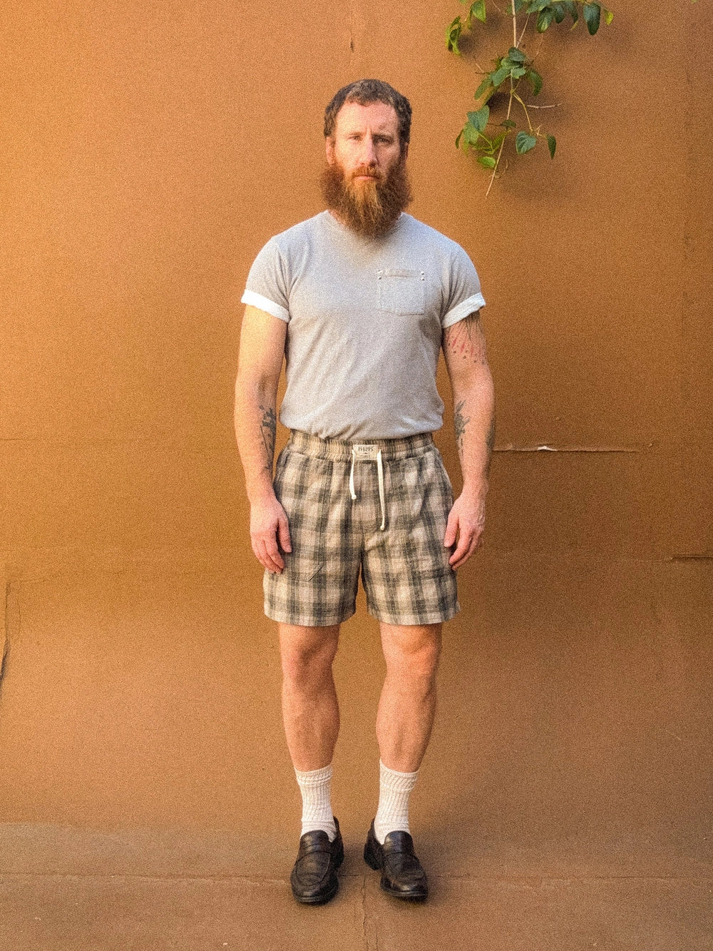 Kennedy Short in Sage Plaid by PHIPPS
