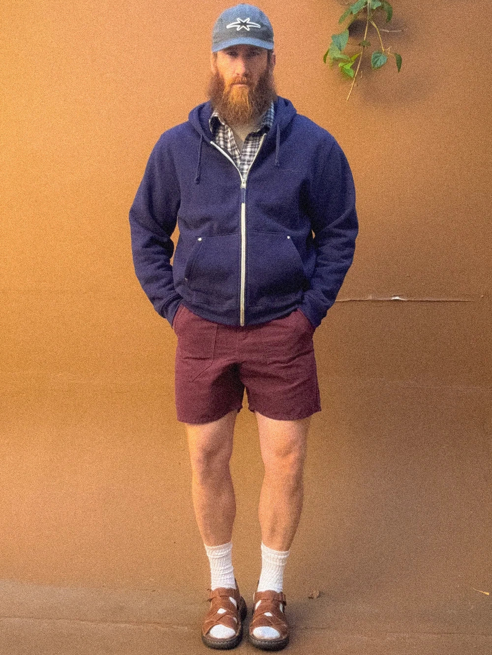Stud Zip Hoodie in Dusk Blue by PHIPPS