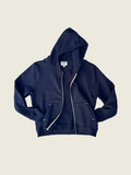 Stud Zip Hoodie in Dusk Blue by PHIPPS