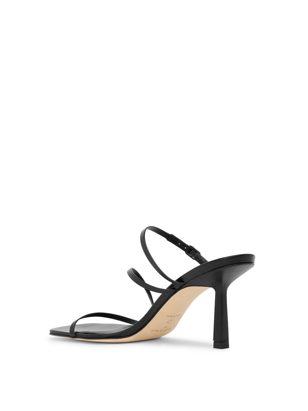Bias Wrap 70 Heel in Black by Studio Amelia