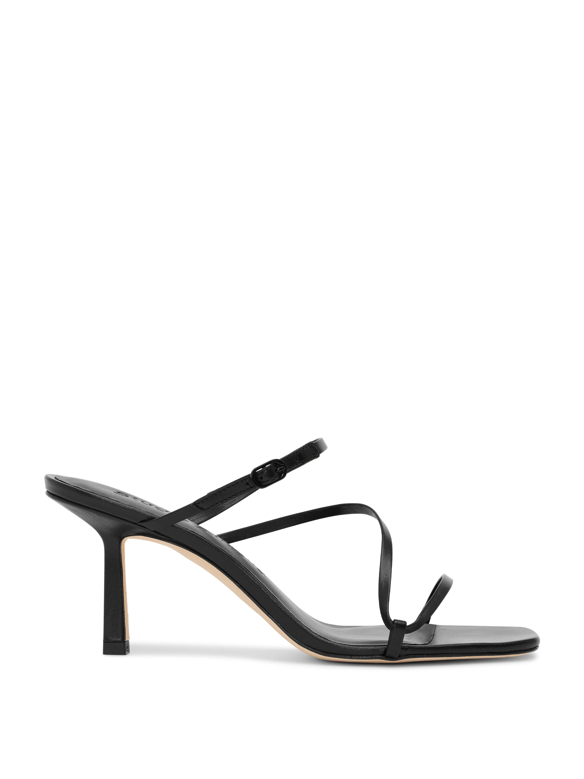 Bias Wrap 70 Heel in Black by Studio Amelia