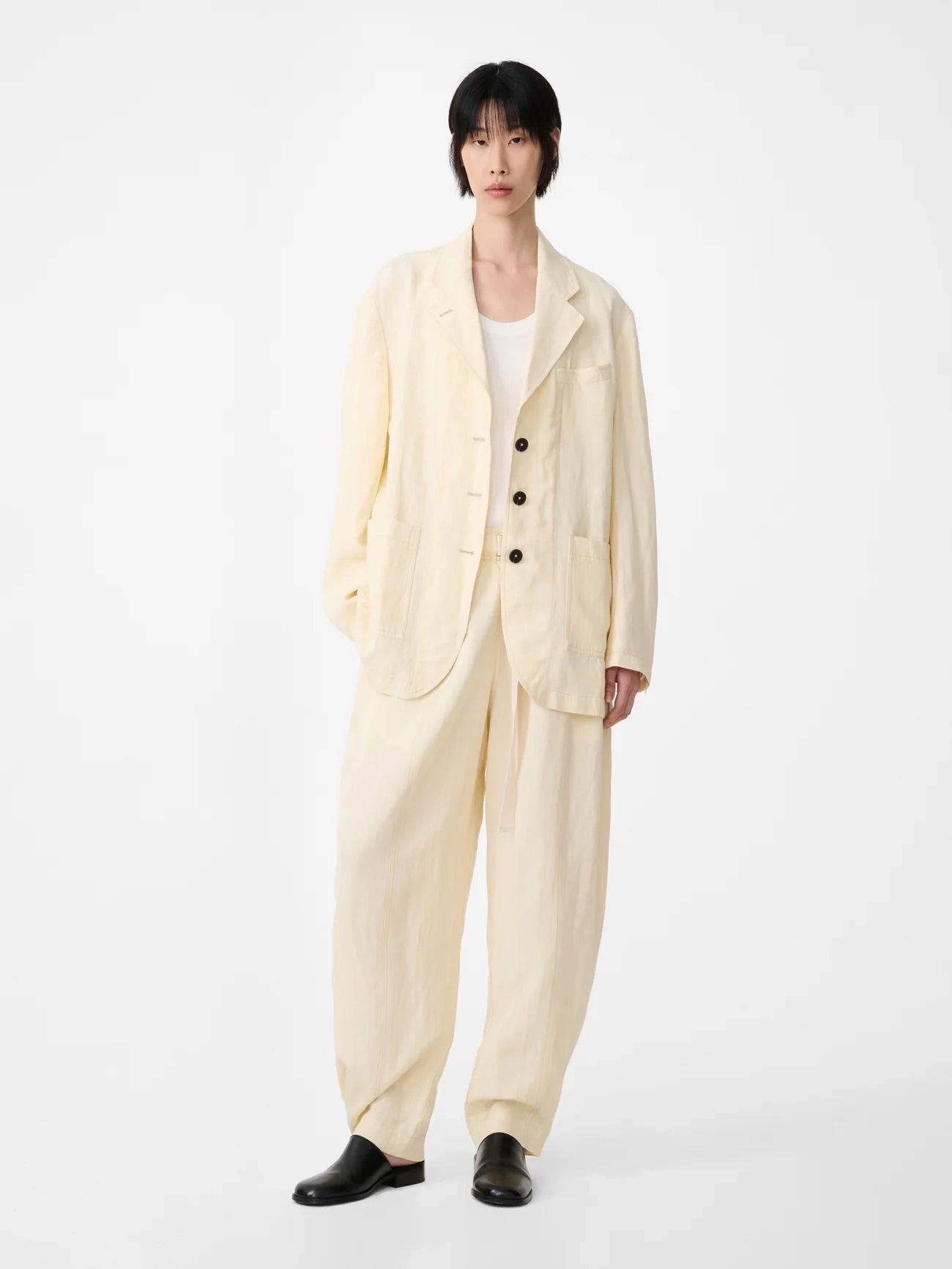 Calvo Pant in Alabaster by Studio Nicholson