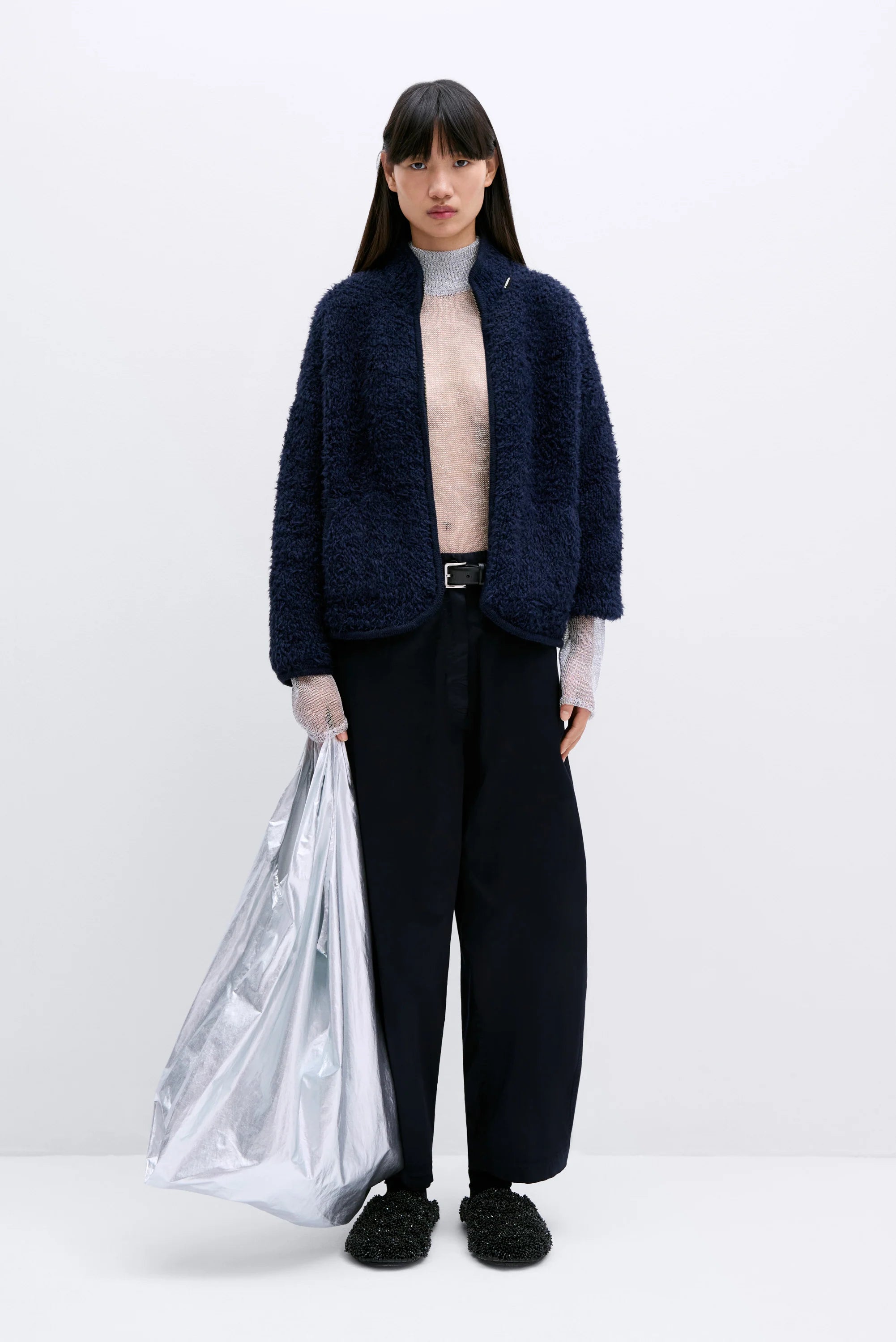 Teddy Jacket in Navy by CORDERA