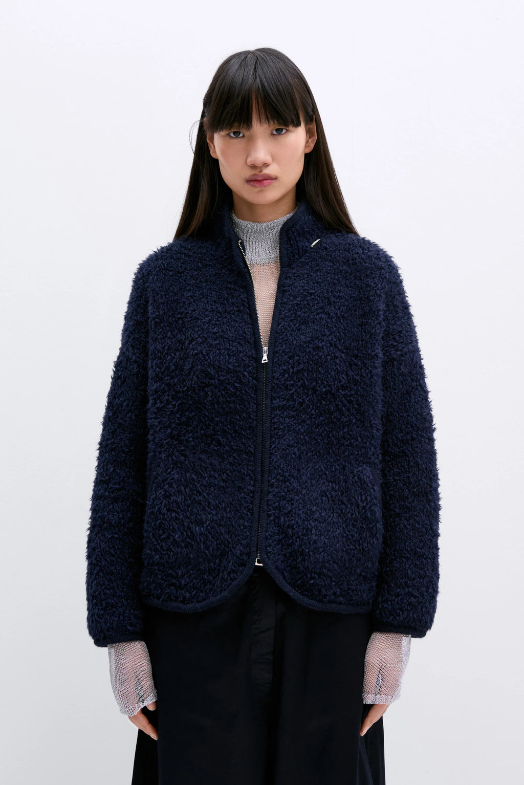 Teddy Jacket in Navy by CORDERA
