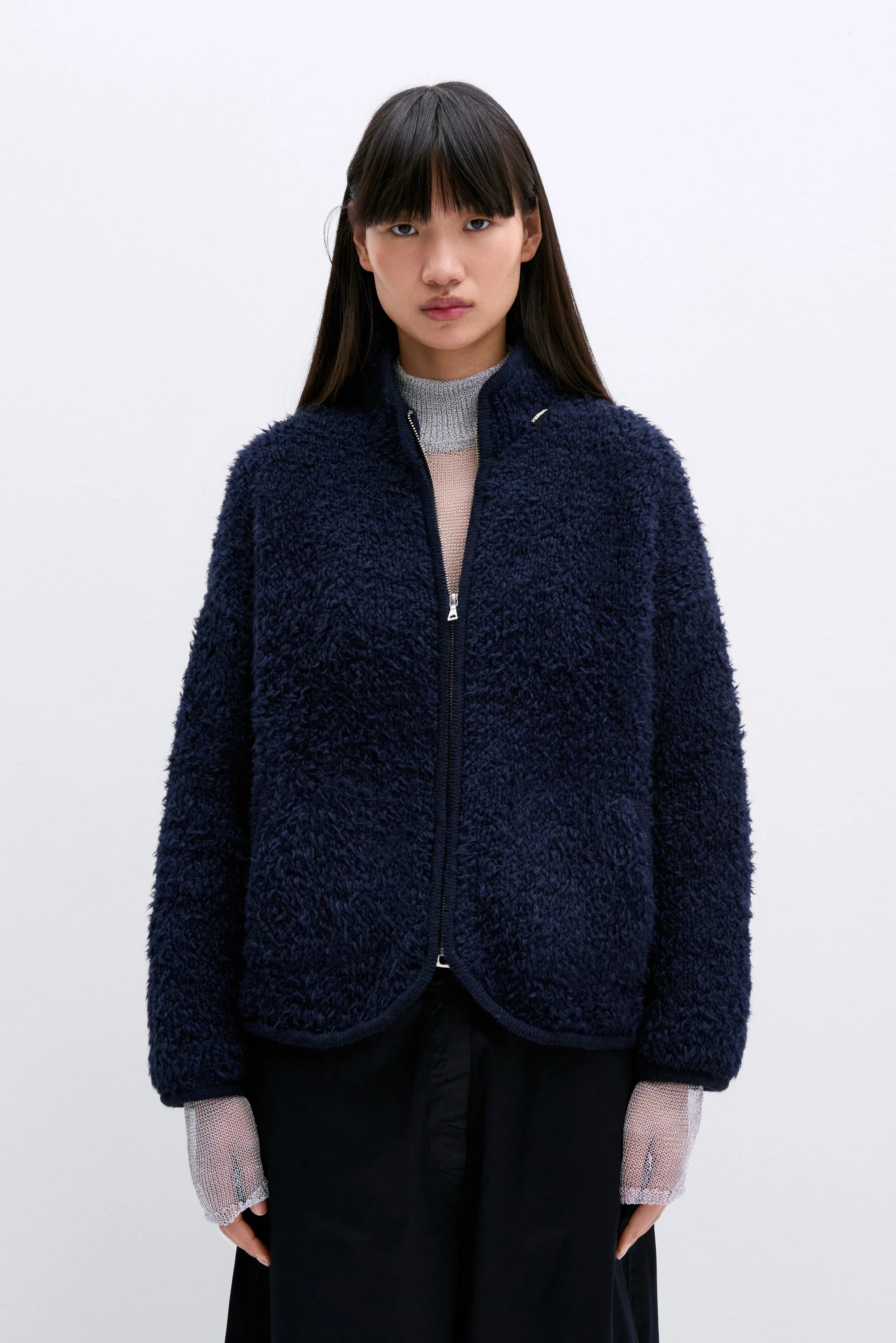 Teddy Jacket in Navy by CORDERA